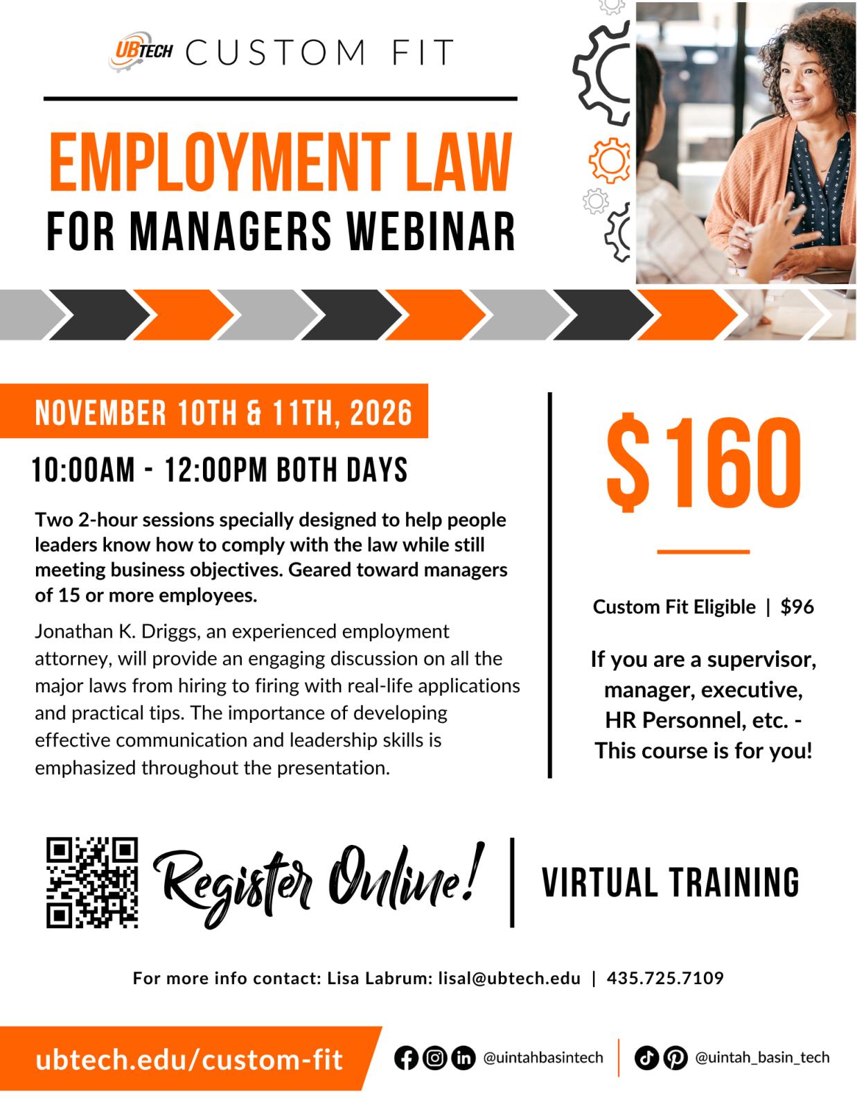 Employment Law — Two-Session Virtual Training