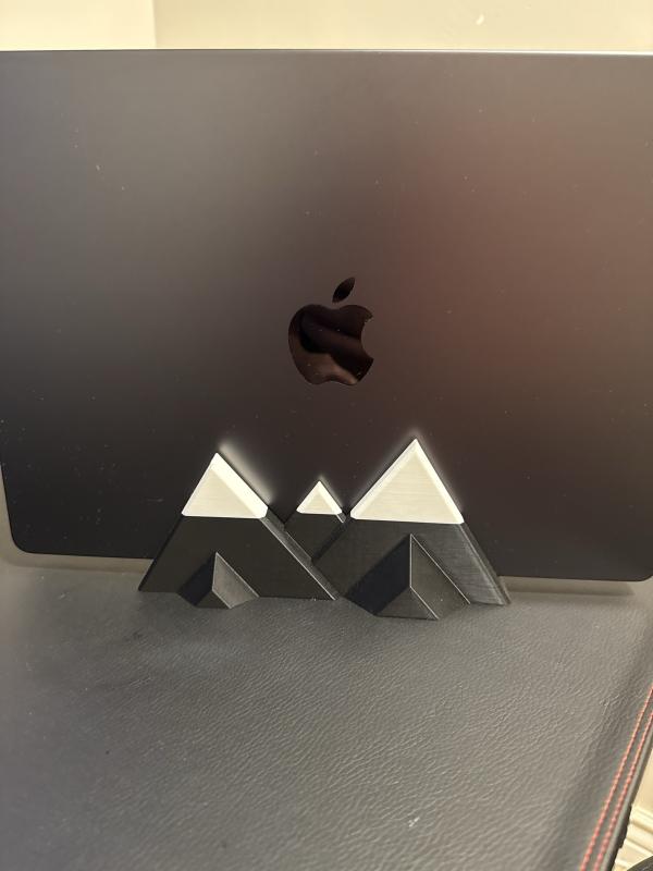 Mountain themed laptop holder